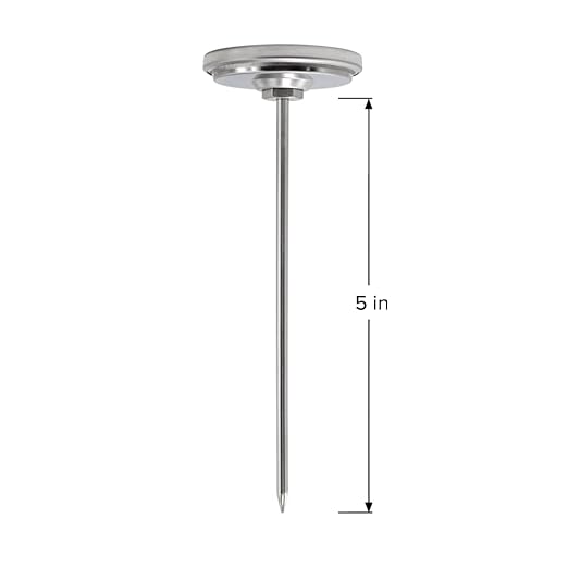 REOTEMP K82-3 Soil Thermometer, 5 Inch Stem, Waterproof, for Seeding and Transplanting Garden Temperature Measurement, 0-220 Fahrenheit