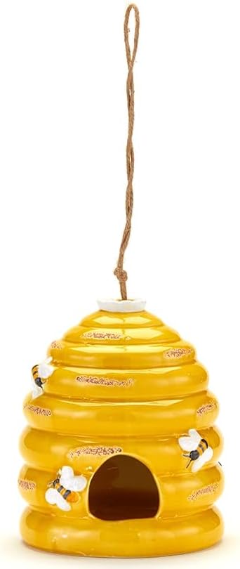 Beehive Hanging Birdhouse - Bumble Bee Garden and Yard Decoration