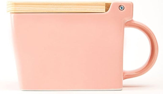 Zero Japan Bee House Premium Salt Box with Hinoki Lid - Container for Sea Salt and Spices - Elegant Cellar for Kitchen Countertop - Pink, 16 oz