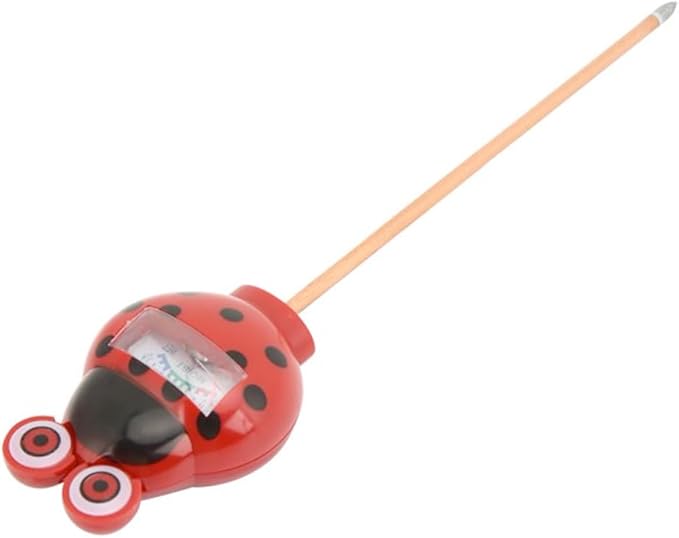 Cute Critter Soil Meter Indoor/Outdoor Moisture Sensor Frog & Ladybug, Soil Water Monitor, Flowers, Plant Care Home Garden (Ladybug)