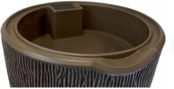 Decorative Rain Barrel with Wood Grain Texture, 90 Gallon Capacity,You can Plant an Array of Floral Arrangements, or Even a Small herb or Vegetable Garden. (Oak, 90 Gallon)