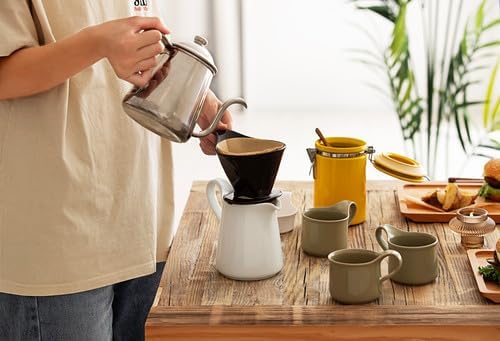 Zero Japan - Bee House Pour Over Coffee Dripper - Lead-Free & Cadmium-Free Ceramic Coffee Maker with Elegant Peek Hole, Drip Cone Brewer Coffee Gifts, Brewing Accessories - Tomato, Standar Size