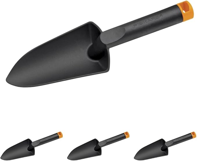 Fiskars Hand Trowel - Fiber Composite Gardening Hand Tool with Hang Hole - Lawn and Yard Tools (Pack of 4)