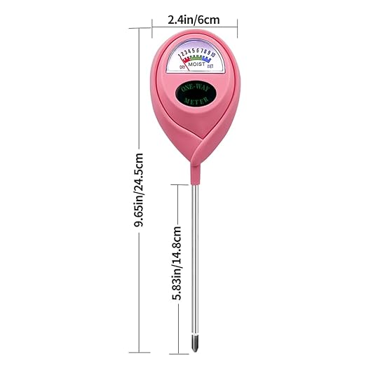 Soil Moisture Meter, Garden Plant Water Meter, Plants Moisture Meter, Lawn Soil Tester, Soil Water Gauge for Potted Plants, Plant Moisture Monitor No Battery Required Free Plant Watering Guide