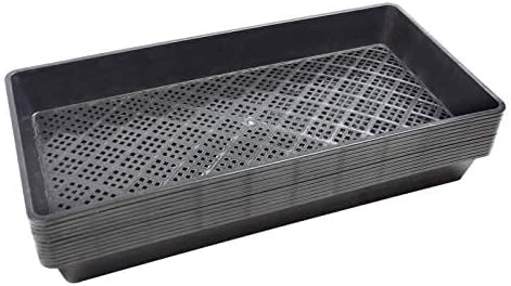 BeGrit 1020 Mesh Bottom Trays for Soil Blocking, Seedling Starter, Microgreen Plant Seed Tray 10'' x 21'' 10-Pack