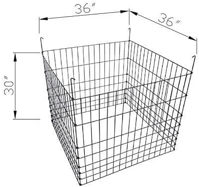 Garden Wire Compost Bin 36x36x30 inches, Black, Garden Bed Fencing