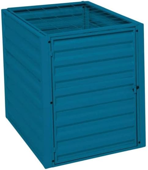 Gardener's Supply Company Single Bin Composter | Heavy Duty Galvanized Steel Outdoor Compost System with Optimal Water and Airflow | Best for Backyard Garden Organic Waste Composting