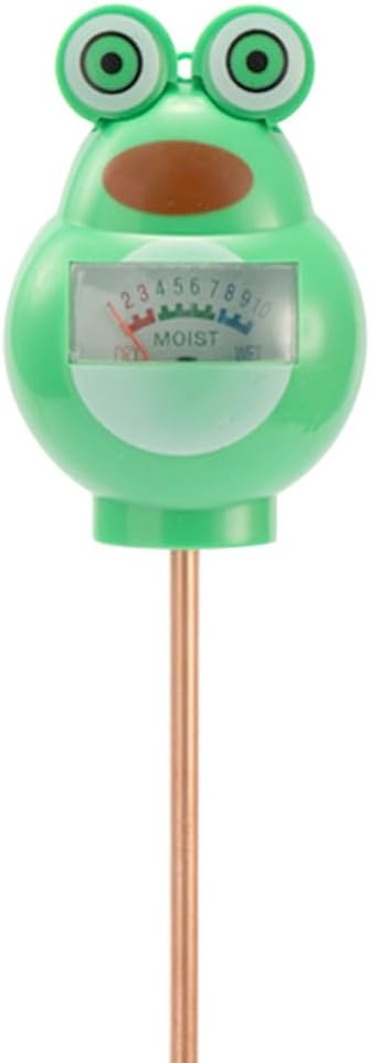Cute Critter Soil Meter Indoor/Outdoor Moisture Sensor Frog & Ladybug, Soil Water Monitor, Flowers, Plant Care Home Garden (Frog)