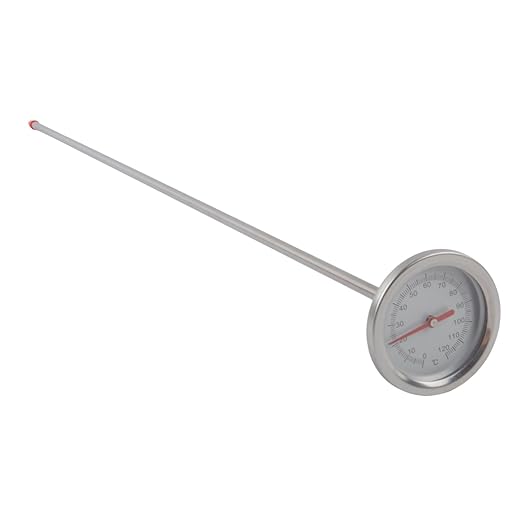 Compost Thermometer with 19.7 Inch Stainless Steel Probe, Soil Temperature Gauge for Gardening, Composting and Farming, Dual Scale Celsius and Fahrenheit