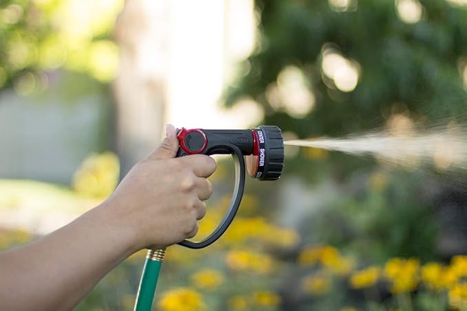 Orbit 58993 7-Pattern Watering Nozzle with Thumb Control, Black