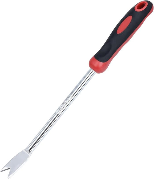 Weed Puller Tool, Dandelion Weeder Puller Tool with Soft Handle, Two-Pronged Fork Weed Remover Tool for Easy Weed Removal, Stainless Steel Garden Weeder Tool for Lawn Farmland Gardening Tools