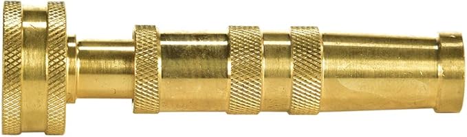 Heavy-Duty Brass Hose Nozzle, Adjustable Twist Hose Nozzle, Jet Sweeper Nozzle, Garden Sprayer