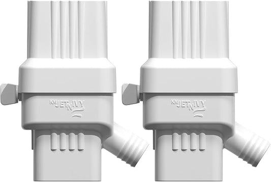 2Set Rainwater Collection System,Downspout Diverter with Adjustable Collection Capacity, UV-Resistant Rain Barrel Diverter Kit RainWater Catching(2 * 3, White 2set)