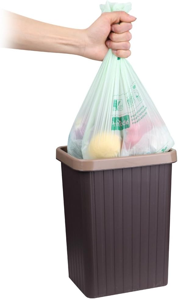 Compostable Bags, 2.6 Gallon Food Scraps Yard Waste Bags, 300 Count, Extra Thick 0.71 Mil. ASTM D6400 Compost Bags Small Kitchen Bag Certified by BPI and TÜV AUSTRIA