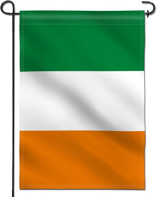 Anley Double Sided Premium Garden Flag, Ireland IE Decorative Garden Flags Irish Flag for Home Decor - Weather Proof & Double Stitched Yard Flags - 18 x 12.5 Inch