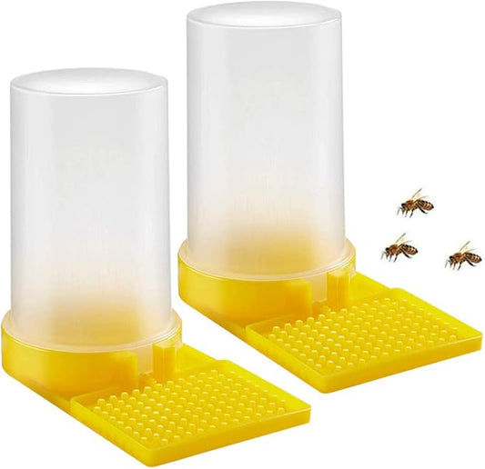 2 Pack Bee Water Feeder Beehive Beekeeping Water Beehive Entrance Feeder Drinking Beekeeping Butterfly Bath Bowl Bee Watering Station for Outdoor Garden Yard Decor