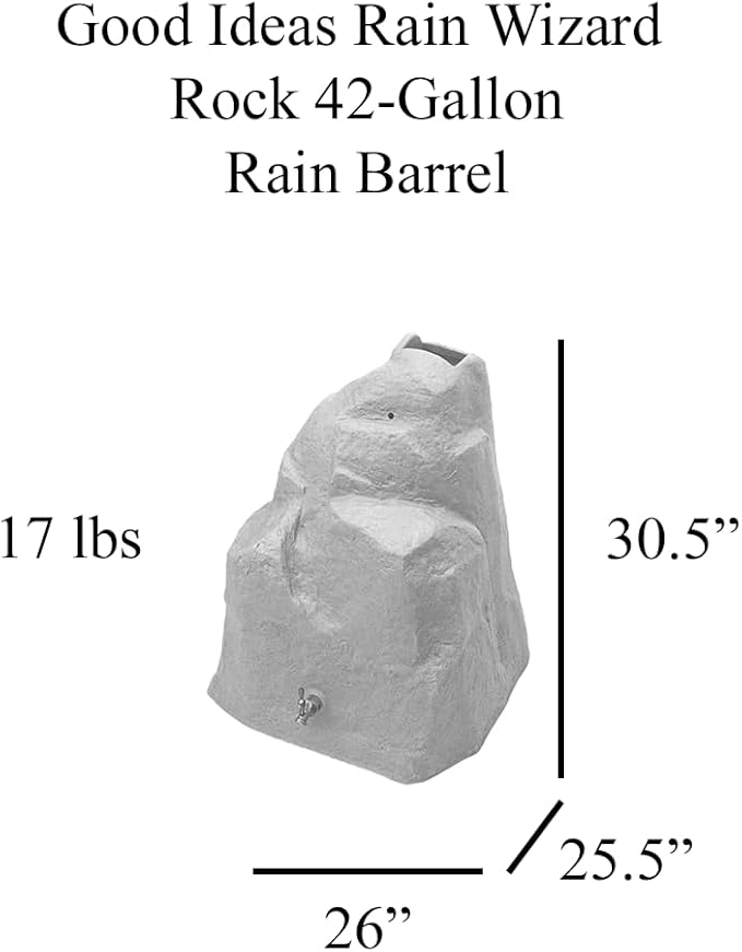 Good Ideas RWWR42-SAN Rain Wizard Rock, Sandstone
