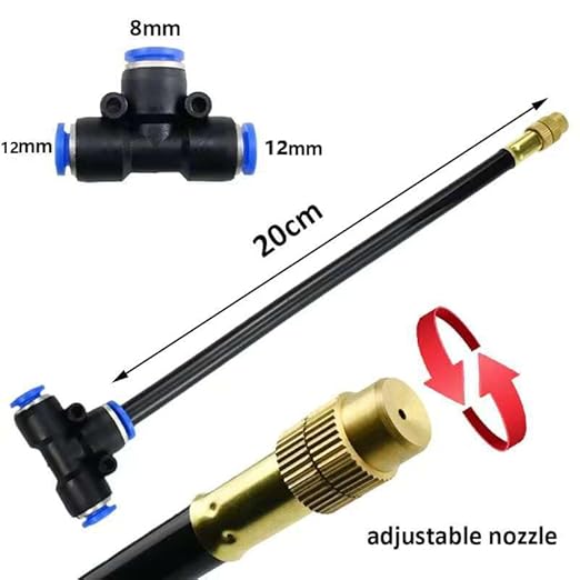 Drip Irrigation Kit Automatic Watering System for Potted Plants, 360 Degree Adjustable Copper Micro Sprinklers, Quick Connect Tubing Fittings for Garden, Lawn, Patio, Balcony(25 Nozzles)