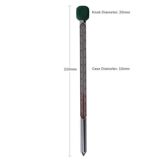Garden Soil Thermometer 210 mm Temperature Probe - Monitor Temperature of Soil Prior to Sowing and Planting Compost with This Useful Soil Temperature Probes