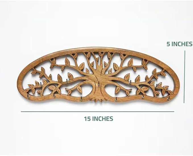 Rustic Herb Drying Rack Hanging - Artistic Life Tree Design for Kitchen Witches & Gardeners - Holds 11 Bouquets - Saving Space Herb & Flower Dryer - Gift for Crafters - Wall Art Décor