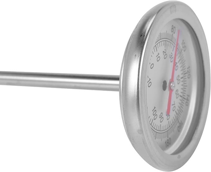 2X Compost Soil Thermometer 20 Inch 50 Cm Length Premium Food Grade Stainless Steel Measuring Probe Detector
