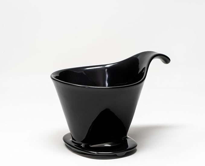 Zero Japan - Bee House Pour Over Coffee Dripper - Lead-Free & Cadmium-Free Ceramic Coffee Maker with Elegant Peek Hole, Drip Cone Brewer Coffee Gifts, Brewing Accessories - Black, Standard Size