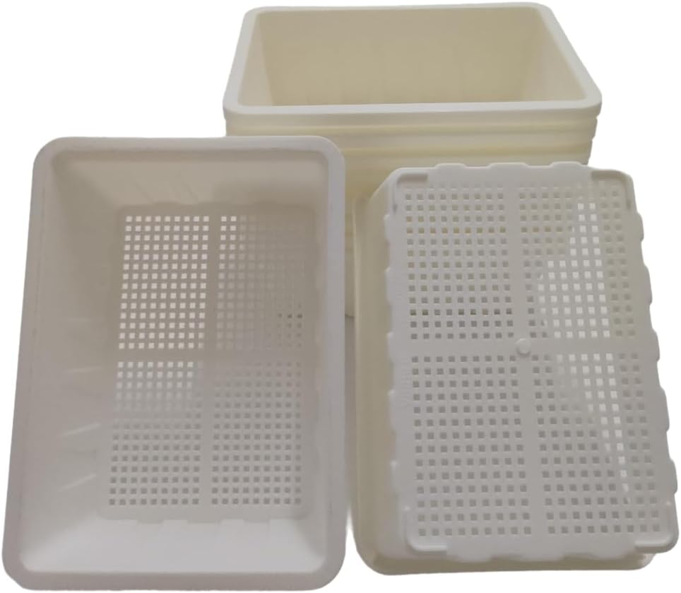 10 Pack Plastic Seedling Starters Trays Mesh Bottom for Microgreen Cactus Succulents