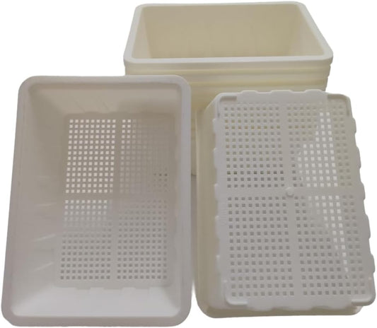 10 Pack Plastic Seedling Starters Trays Mesh Bottom for Microgreen Cactus Succulents