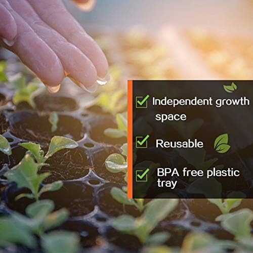 Apipi Seed Starter Tray Fits 1020 Growing Trays - 10 Pcs 72 Cell Reusable Seedling Nursery Trays, Thick Gardening Germination Trays with Drain Holes for Plant Seeds Propagation