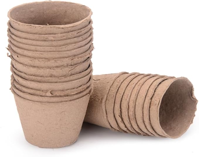 120PCS 3.15 Inch Peat Pots for Seedling, Outdoor Garden Germination Nursery Peat Pots Plants with Bonus 20 Plant Labels