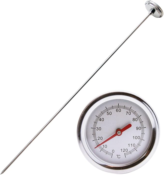 Compost Soil Tester Meter Measuring Probe Stainless-Steel Thermometer Temperature Monitor for Garden Lawn Plant Tool Moisture-Meter for Firewood-Soil Moisture-Meter Indoor Plants-Long Woodworking