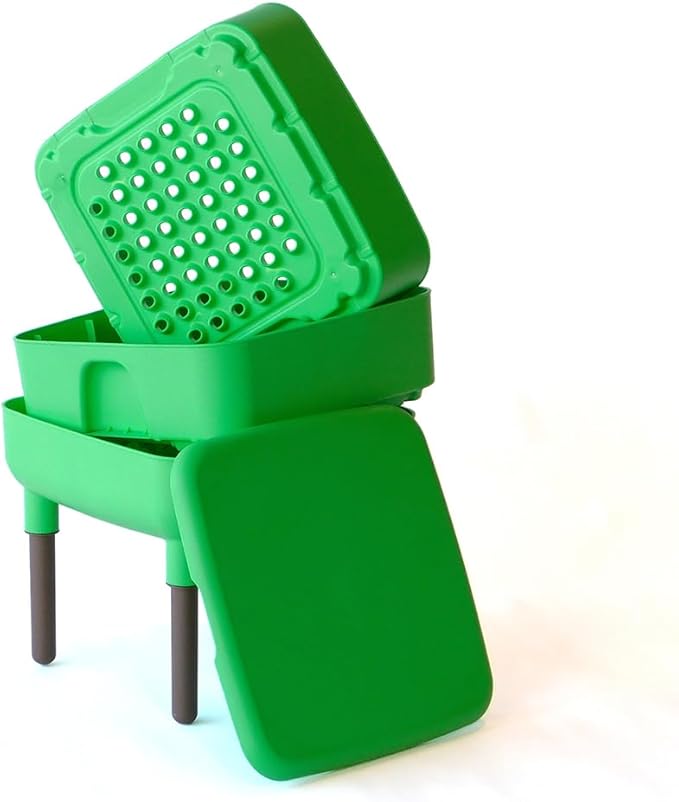 FCMP Outdoor - The Essential Living Composter, 2-Tray Worm Vermicomposter Bin (HF-LC4000v2-GRN) Green