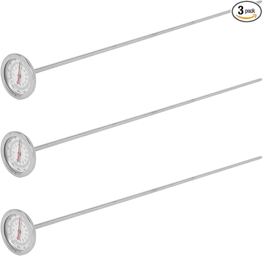 3X Compost Soil Thermometer 20 Inch 50 cm Length Premium Food Grade Stainless Steel Measuring Probe Detector