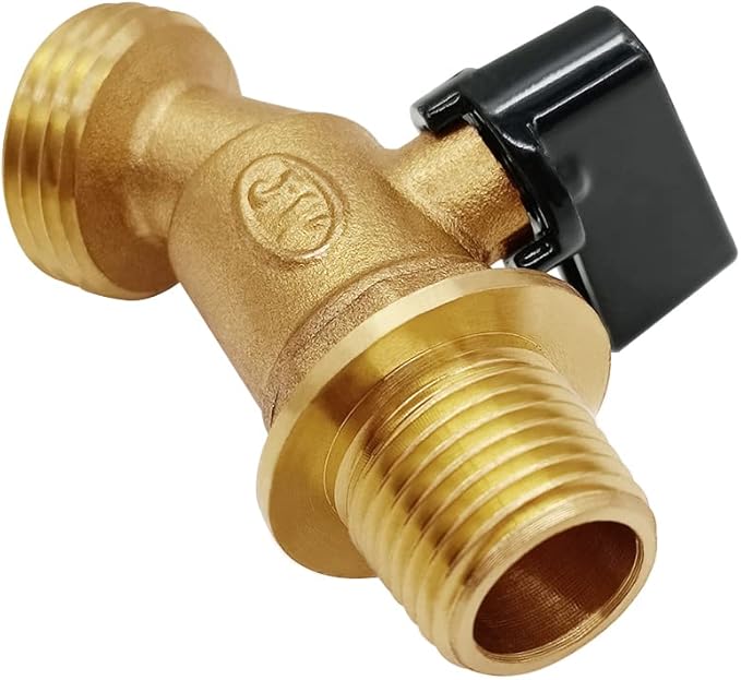 Joywayus Brass Water Container/Rain Barrel Spigot 3/4" to 1/2" Male Threaded Quarter Turn Ball Valve & 1/2" Female to 3/4" Male Threaded Bulkhead Fitting Water Tank Connector