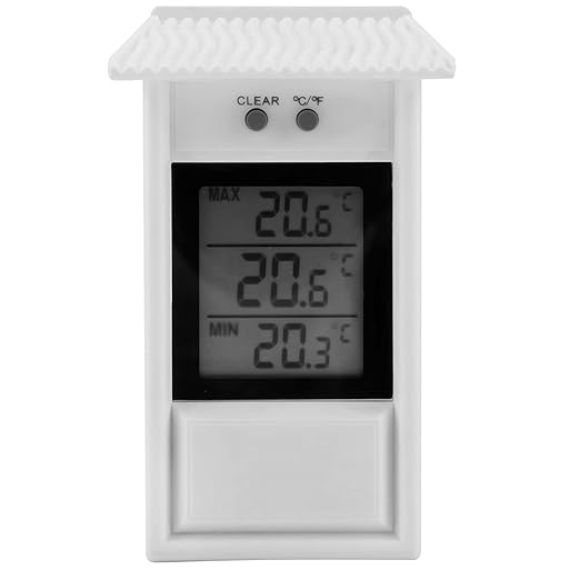 Joyzan Digital Greenhouse Thermometer, Outdoor Waterproof Max Min Temperature Meter Indoor High Low Tester Temperature Recording Weatherproof Hygrometer Gauge Monitor Wall Mounted Garden Home Growroom