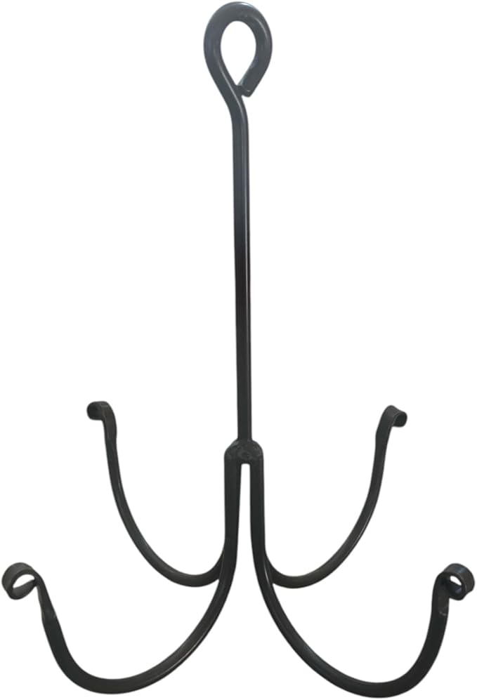 Boxwood & Mum Herb Flower Drying Rack, Rustic Kitchen Decor, Small Wrought Iron Hanging Rack for Florals, Herbs, Plants, Gift for Gardener (2)