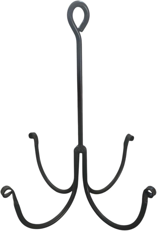 Boxwood & Mum Herb Flower Drying Rack, Rustic Kitchen Decor, Small Wrought Iron Hanging Rack for Florals, Herbs, Plants, Gift for Gardener (3)