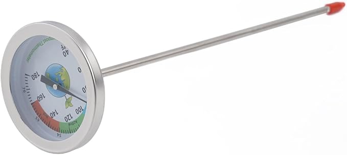 Stainless Steel Thermometer for Measuring Soil Conditions Perfect Aid for Farmers and Gardeners Alike (Earth)