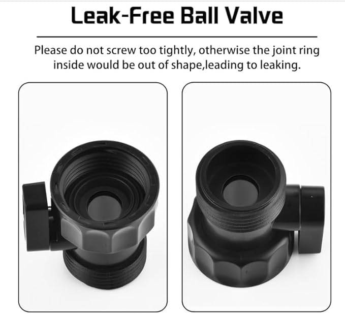 12 PCS 3/4'' Plastic Garden Hose Shut Off Valve,Water Shut-Off Ball Valve Thread Connector Coupling for Telescopic Water Pipe Water Gun Valve Control