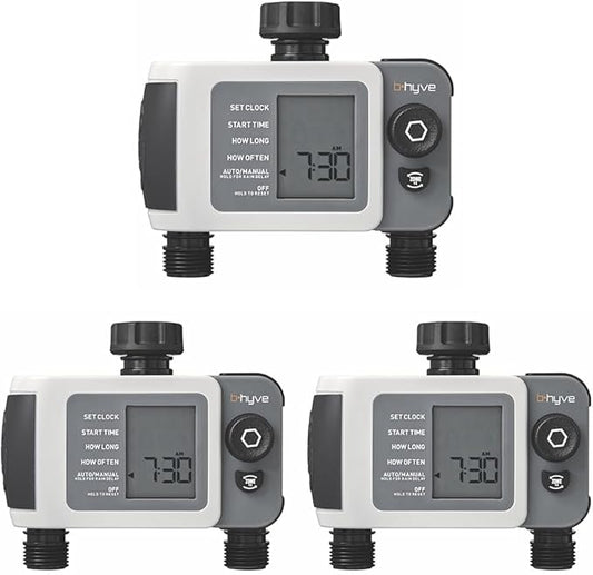 Orbit 24632 B-hyve XD 2-Port Smart Hose Watering Timer,(Pack of 3)
