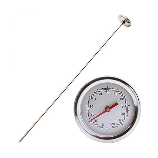 Gardening Soil Thermometer – Compost Temperature Gauge, Stainless Steel Probe, Long Lasting Accurate Measuring Tool | Long Thermometer for Garden Soil, Compost Bin, Greenhouse, Outdoor Plant Care