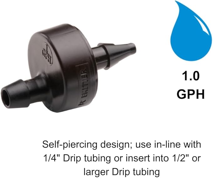 Rain Bird SW10-30PS Drip Irrigation Spot Watering Dripper/Emitter,1 Gallon Per Hour,(Pack of 300)