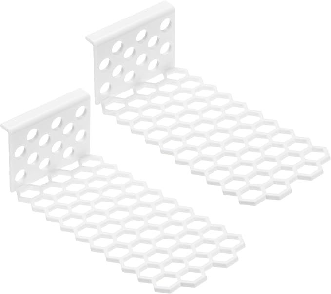 2-Pack Floating Bee Island, 18x6cm/7.09x2.36 Inch Plastic Floating Bee Watering Station for Feeding/Butterfly Bath/Outdoor Garden Decor [White]