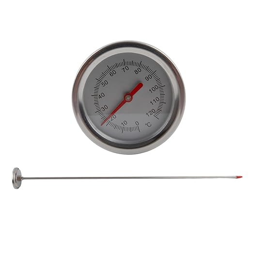 Compost Thermometer with 19.7 Inch Stainless Steel Probe, Soil Temperature Gauge for Gardening, Composting and Farming, Dual Scale Celsius and Fahrenheit