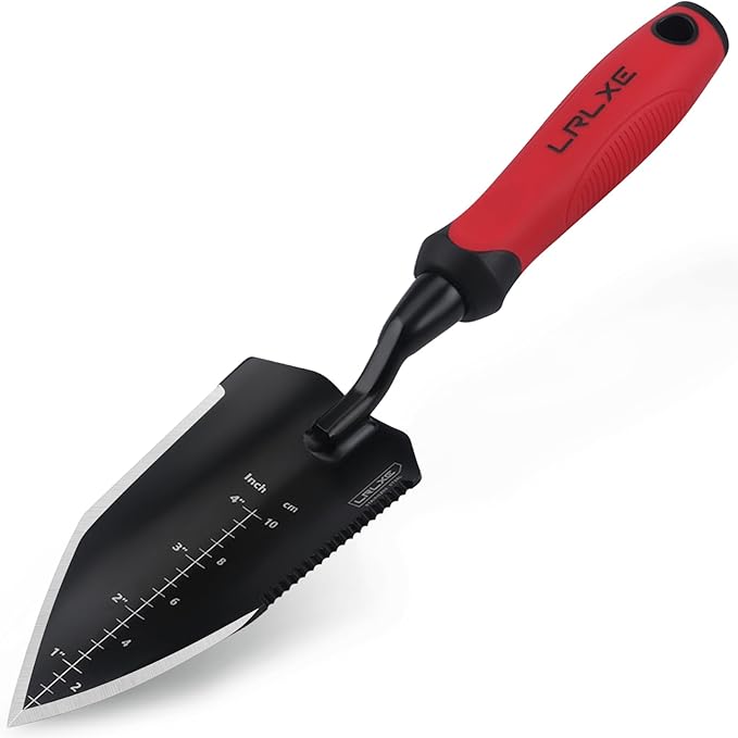 Heavy Duty Gardening Trowel,Stainless Steel Hand Shovel with Rubber Handle,Garden Tool for Digging,Weeding,Planting Bulbs,and Transplanting
