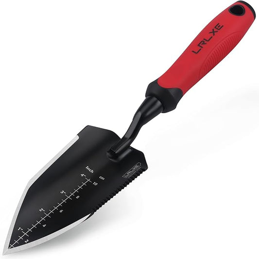 Heavy Duty Gardening Trowel,Stainless Steel Hand Shovel with Rubber Handle,Garden Tool for Digging,Weeding,Planting Bulbs,and Transplanting