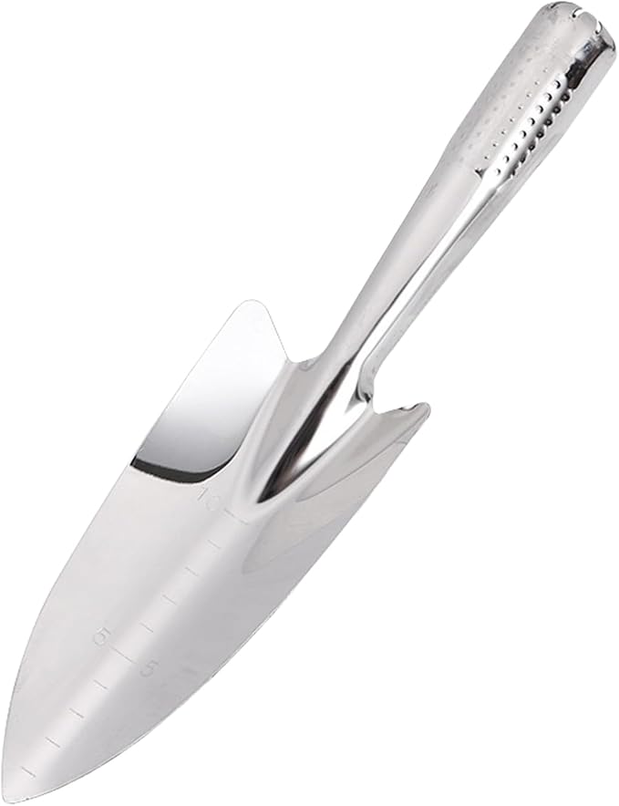 Garden Shovel with Measurement Mark, Sturdy Heavy Duty Gardening Tool Trowel/Hand Shovel/Garden Spade Transplanting and Digging in Garden Beds