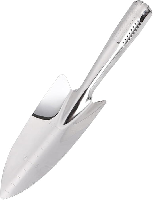 Garden Shovel with Measurement Mark, Sturdy Heavy Duty Gardening Tool Trowel/Hand Shovel/Garden Spade Transplanting and Digging in Garden Beds