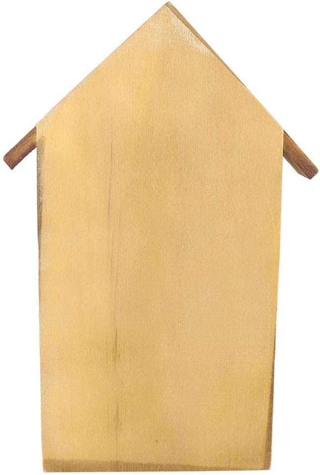 AUNMAS Wooden Bee House, Attracts Pollinators with Tubular Tunnels, Durable Platane Wood Garden Decor, 19.5x3.8x29.8cm Humidity for Bees