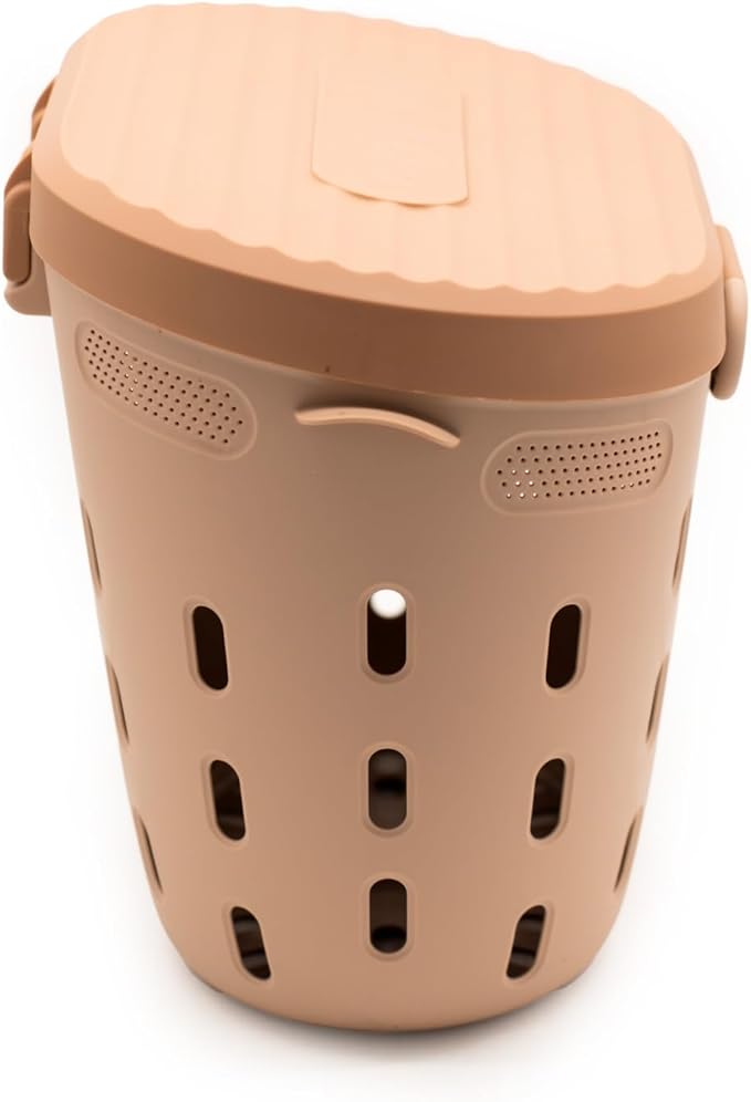 Vego Garden In-Ground Worm Composter Outdoor Farm Compost Bin 7 Gallons BPA-Free Composting System for Raised Garden Beds, Tawny Brown
